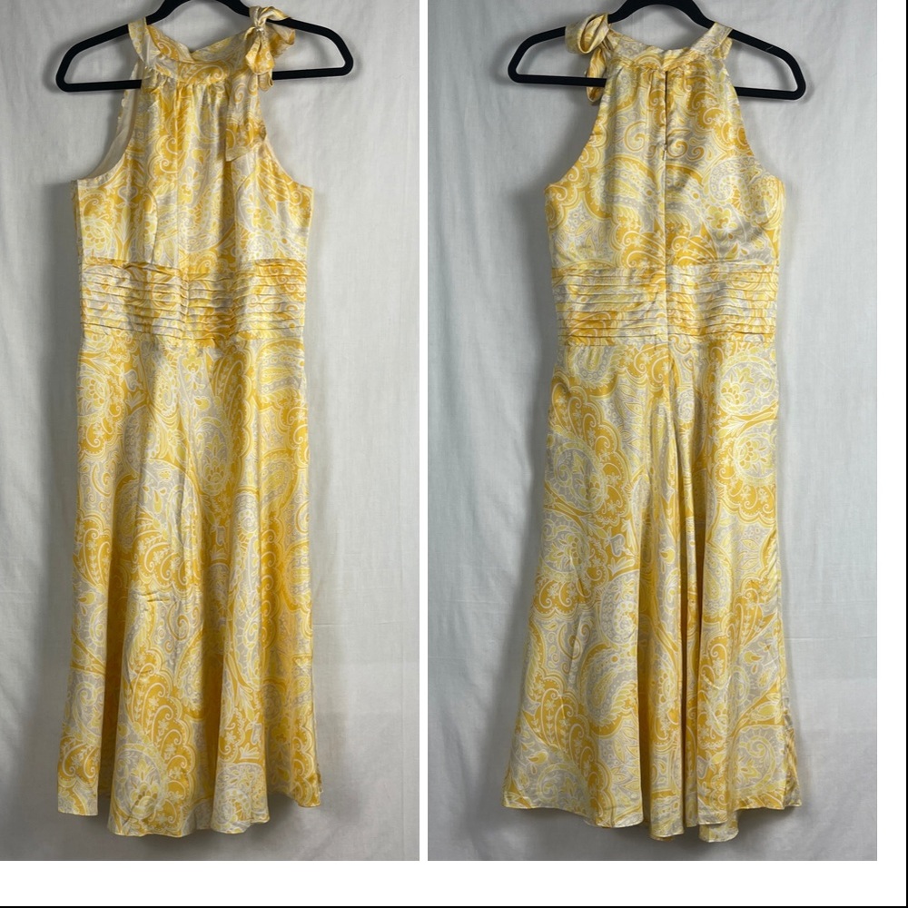 Lilly Pulitzer Paisley 100% Silk Sleeveless Midi Dress
